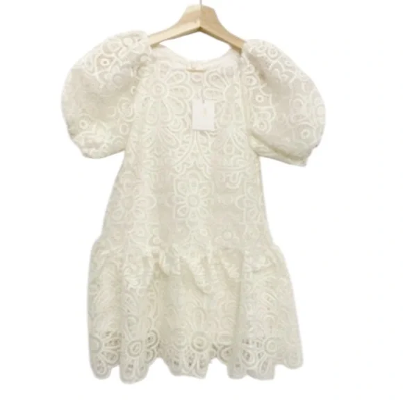 loose fitting lace dress 'Petal' loose fitting cotton lace dress main image 0